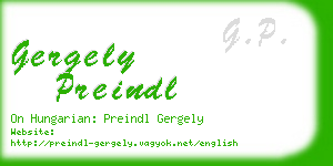 gergely preindl business card